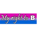  סטיקר my right to B  